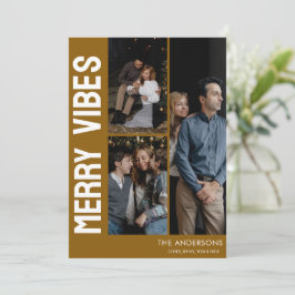 Tarjeta Festiva Personalizado moderno de moda 3 Vibes de moras de