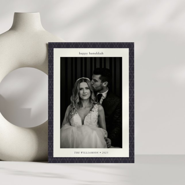 Tarjeta Festiva Personalizado moderno Estrella de Hanukkah dos fot (Subido por el creador)