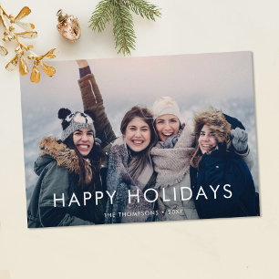 Tarjeta Festiva Personalizado moderno simple foto completa feliz v