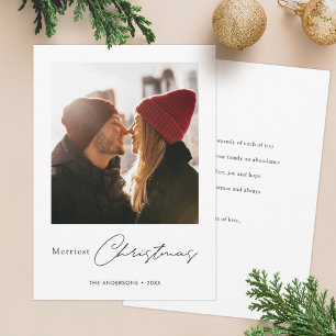Tarjeta Festiva Personalizado moderno simple foto Navidades más va