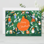 Tarjeta Festiva Personalizado Navidades caprichosos Festividad de<br><div class="desc">¡Traiga un toque de juego a sus saludos de vacaciones con nuestra tarjeta nutcracker de Navidades caprichosos Personalizados! Con un encantador diseño de petardos con detalles festivos, esta tarjeta le añade un toque divertido y caprichoso a sus deseos de temporada. Perfecto para añadir un toque personal a sus mensajes de...</div>