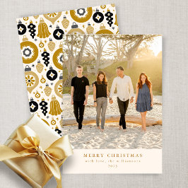 Tarjeta Festiva Personalizado Navidades planos con ornamentos de o