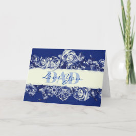 Tarjeta Festiva Personalizado Navy Vintage el día del padre te qui