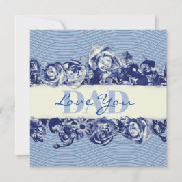 Tarjeta Festiva Personalizado Navy Vintage el día del padre te qui