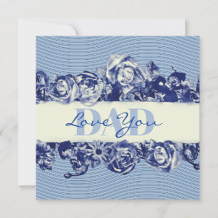 Tarjeta Festiva Personalizado Navy Vintage el día del padre te qui
