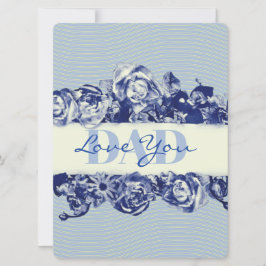 Tarjeta Festiva Personalizado Navy Vintage el día del padre te qui