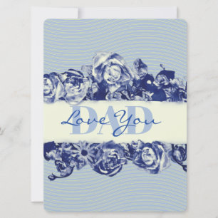 Tarjeta Festiva Personalizado Navy Vintage el día del padre te qui