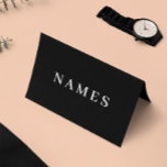 Tarjeta Festiva Personalizado negro simple Añadir su nombre elegan<br><div class="desc">Simple Personalizado Negro Añade tu nombre de diseño elegante para cualquiera.</div>