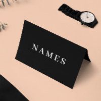 Personalizado negro simple Añadir su nombre elegan