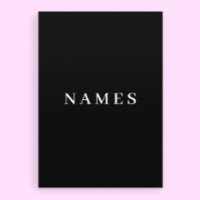 Personalizado negro simple Añadir su nombre elegan