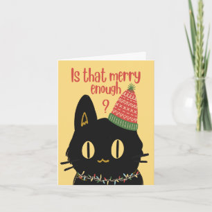 Tarjeta Festiva Personalizado Odio a los Navidades Gracioso Gato N