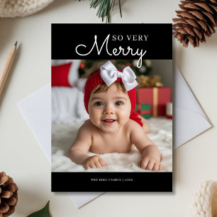 Tarjeta Festiva Personalizado Oh So Merry Family Holiday Greet C