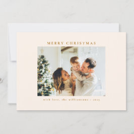 Tarjeta Festiva Personalizado Ornamentos de Oro Negro Navidades de