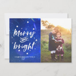 Tarjeta Festiva Personalizado Peace love joy Christmas photo card