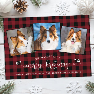 Tarjeta Festiva Personalizado Perro Lover Mascota Foto País Navida