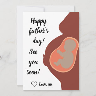 Tarjeta Festiva Personalizado pronto para ser papá, feliz día del