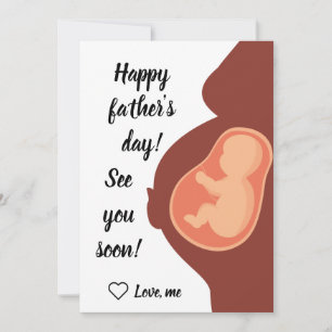 Tarjeta Festiva Personalizado pronto para ser papá, feliz día del 