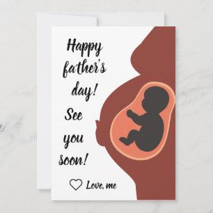 Tarjeta Festiva Personalizado pronto para ser papá, feliz día del