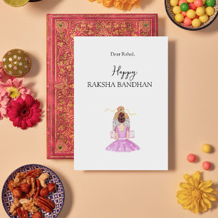 Tarjeta Festiva personalizado, rakhi feliz, rakshabandhan, festiva