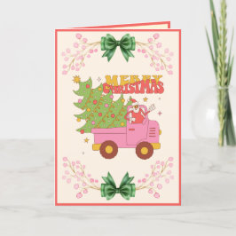 Tarjeta Festiva Personalizado Retro Moderno Fun Navidades de Camio