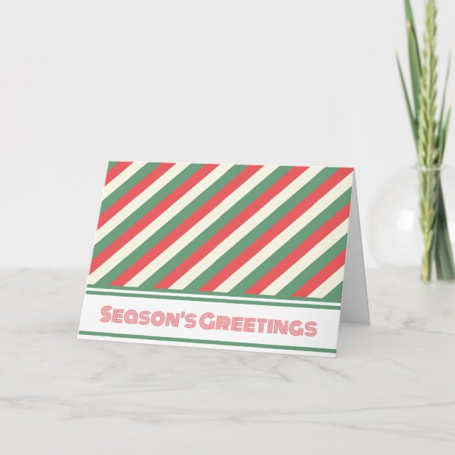 Tarjeta Festiva Personalizado Retro Negocios Código QR Navidades c (Anverso)