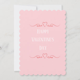 Tarjeta Festiva Personalizado Rubor rosa moderno Minimalista