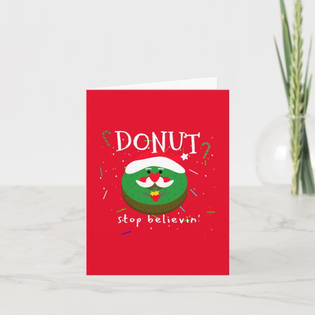 Tarjeta Festiva Personalizado se burla de Donut Santa Navidades (Anverso)