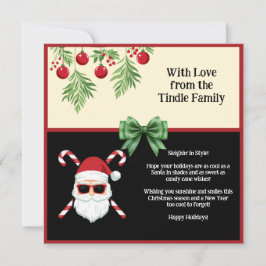 Tarjeta Festiva Personalizado "Sleighin' in Style" Saludo de navid