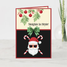Personalizado "Sleighin' in Style" Saludo de navid