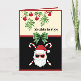 Tarjeta Festiva Personalizado "Sleighin' in Style" Saludo de navid