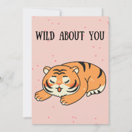 Tarjeta Festiva Personalizado Tiger El día de San Valentín
