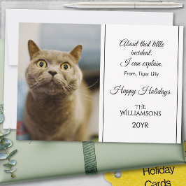Tarjeta Festiva Personalizado Tipo Funny Mascota Familia Lista tra