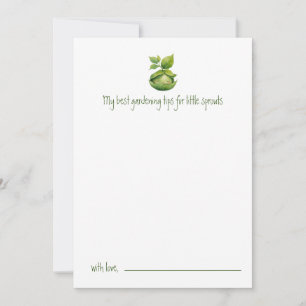 Tarjeta Festiva Personalizado Verde Ilustración Naturaleza Baby Sh
