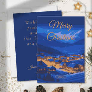 Tarjeta Festiva Personalizado Vintage Christmas WinVillage