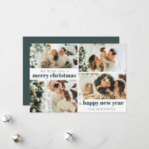 Tarjeta Festiva Personalizados  modernos Navidades de fotografía d