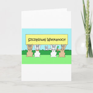 Tarjeta Festiva Personalizados polacos felices de Pascua