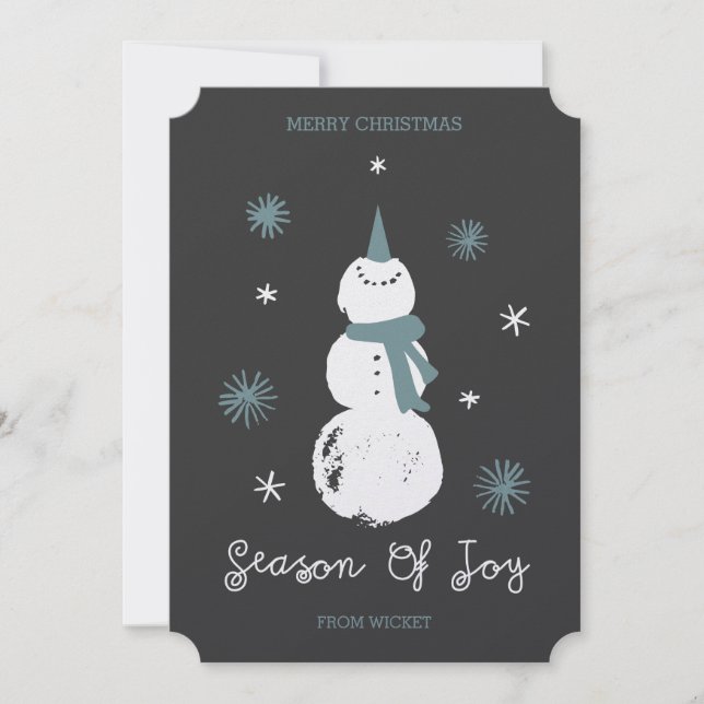 Tarjeta Festiva ¡Personalízalo! Temporada De Vacaciones De Alegría (Anverso)