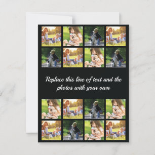 Tarjeta Festiva Personalizar el collage de fotografías y el texto