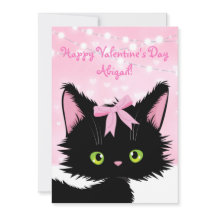 Personalizar El día de San Valentín rosado de gati