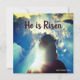 Tarjeta Festiva Personalizar ES RISEN Religious Easter Greetings 