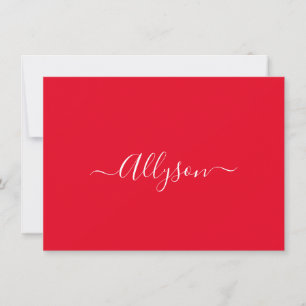 Tarjeta Festiva Personalizar nombre y mensaje en guión & Mensaje,