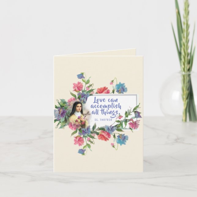 Tarjeta Festiva Personalizar St. Therese El día de San Valentín (Anverso)