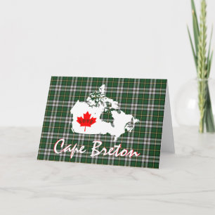 Tarjeta Festiva Personalizar tartán de Cabo Breton Love Canada