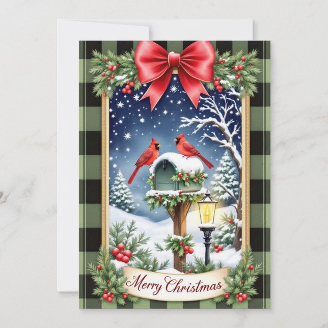 Tarjeta Festiva Personalize Christmas Card for Friends and Family (Anverso)