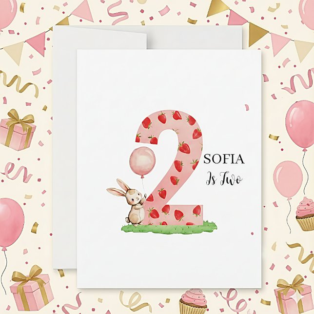 Tarjeta Festiva Personalized Bunny 2nd Birthday Card My Daughter (Subido por el creador)