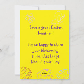 Tarjeta Festiva Personalized Children's Easter Greeting Card