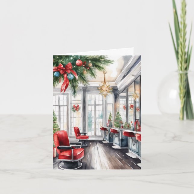 Tarjeta Festiva Personalized Christmas Card for Hair Stylist (Anverso)