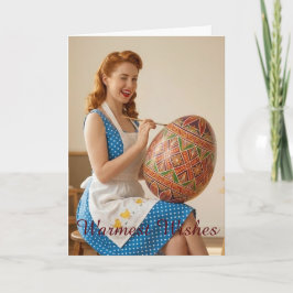 Tarjeta Festiva Personalized Easter Retro Artist Card