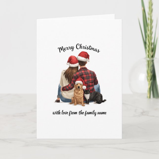 Tarjeta Festiva Personalized Family Christmas 2025 (Anverso)