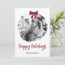 Personalized Family Photo Christmas Card